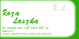 roza laszka business card